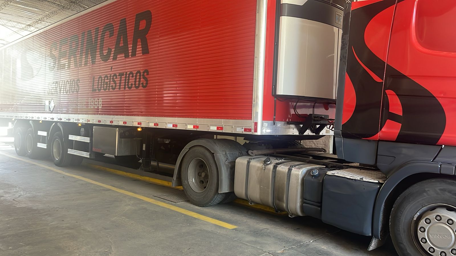 Detalle de la línea de verificación de vehículos